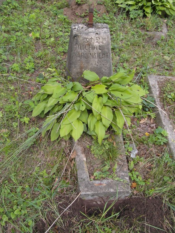 Tombstone of Michal Marcinkiewicz, Na Rossie cemetery in Vilnius, as of 2013