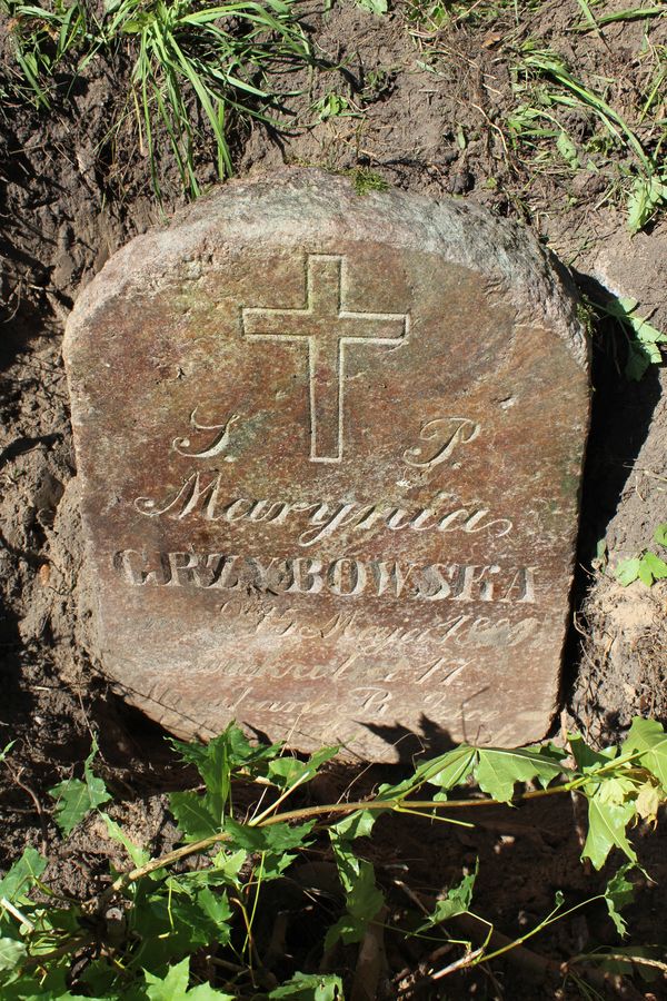 Nagrobek Marii Grzybowskiej, cmentarz na Rossie w Wilnie, stan z 2013 r.