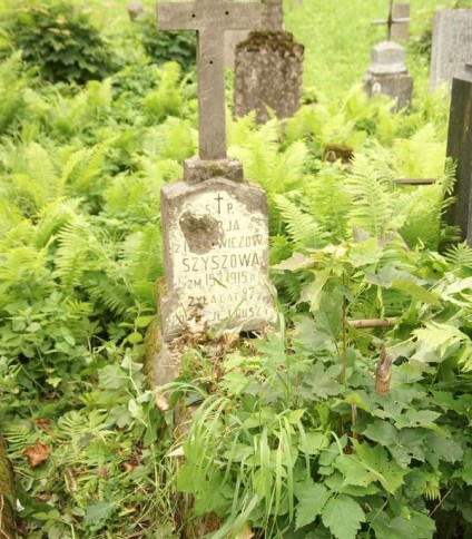 Nagrobek Marii Szyszowej, cmentarz Na Rossie w Wilnie, stan z 2013