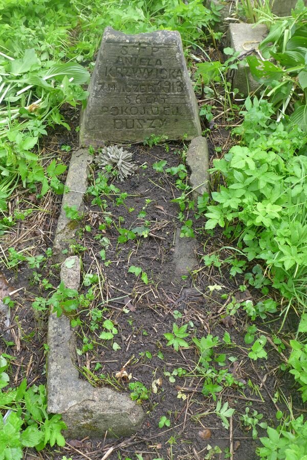 Tombstone of Aniela Krzywicka, Na Rossie cemetery in Vilnius, as of 2013.
