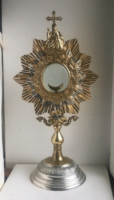 Monstrance from the parish church in Crooked Lake, after conservation