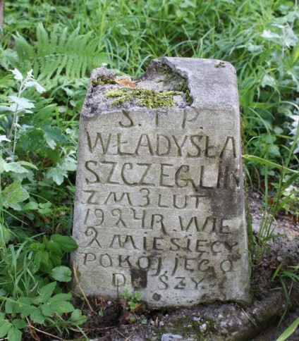 Nagrobek Władysława Szczeglika z cmentarza na Rossie w Wilnie, stan z 2013 roku