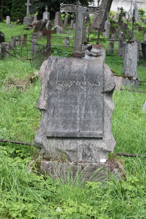 Tombstone of Jan and Maria Orzepowski, Na Rossa cemetery in Vilnius, as of 2014.