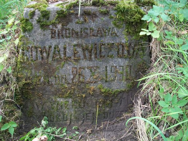 Nagrobek Bronisławy Kowalewiczowej, cmentarz na Rossie w Wilnie, stan na 2013 r.