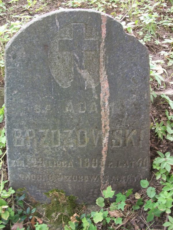Tombstone of Adam Brzozowski, Ross cemetery in Vilnius, as of 2013.