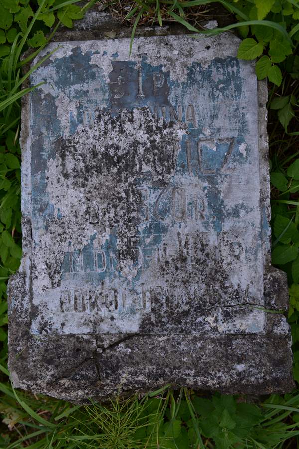 Fragment  nagrobka Antoniny Baniewicz z cmentarza na Rossie w Wilnie, stan z 2013 r.