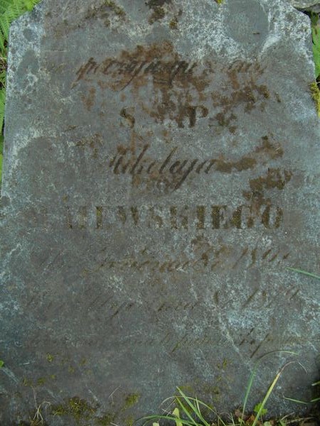 Tombstone of Mikolaj Majewski, Ross cemetery in Vilnius, as of 2013.