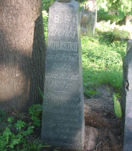 Nagrobek Bronisława Muraszko, cmentarz Na Rossie w Wilnie, stan z 2013 roku