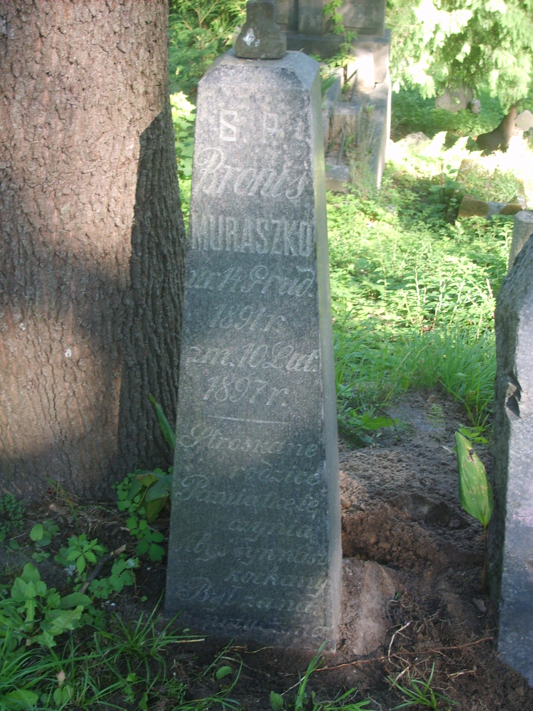 Tombstone of Bronislaw Muraszko, Na Rossie cemetery in Vilnius, as of 2013