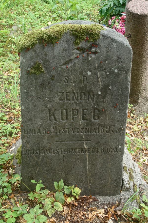 Tombstone of Zenon Kopć, Na Rossie cemetery in Vilnius, as of 2013