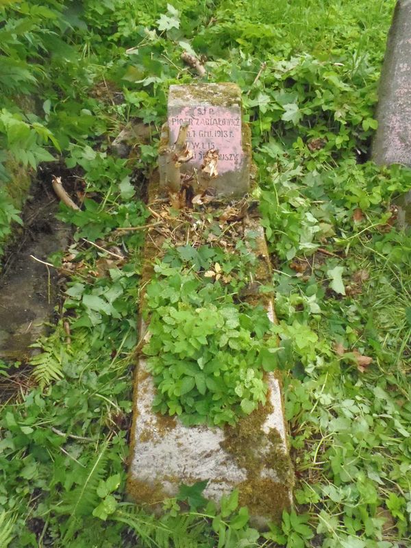Tombstone of Piotr Zabialowicz, Na Rossie cemetery in Vilnius, as of 2013