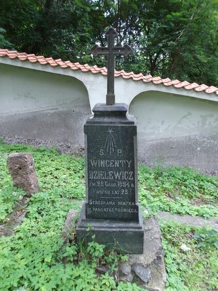Nagrobek  Wincentego Dzielewicza, cmentarz Na Rossie w Wilnie, stan z 2012