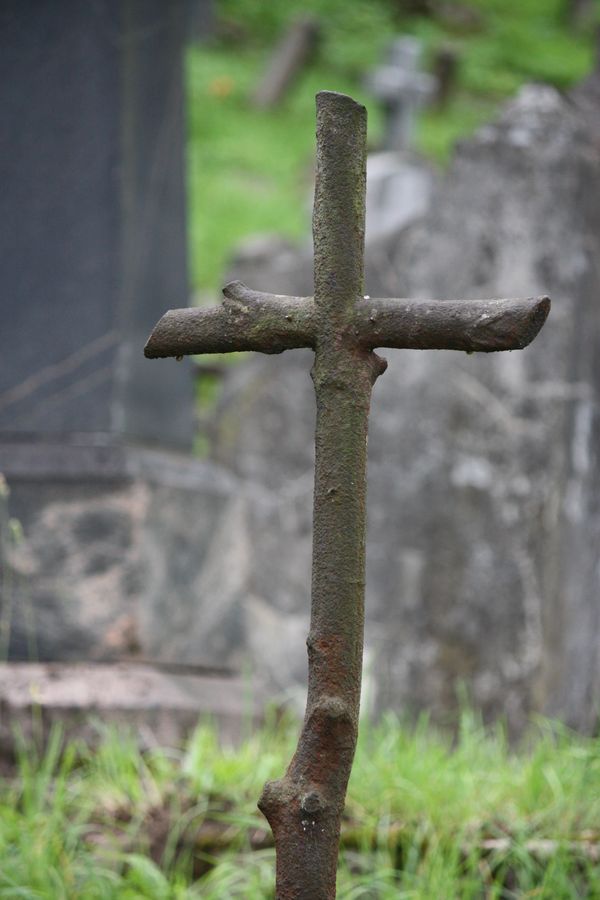 Fragment of Alexandra Borkowska's gravestone, Na Rossie cemetery in Vilnius, as of 2014.