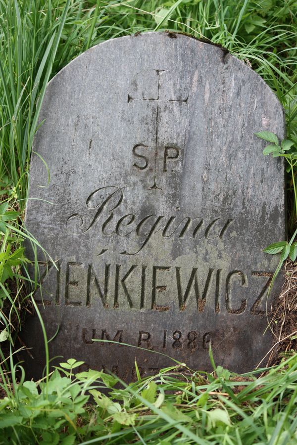 Nagrobek Reginy Zieńkiewicz, cmentarz Na Rossie w Wilnie, stan z 2014 r.