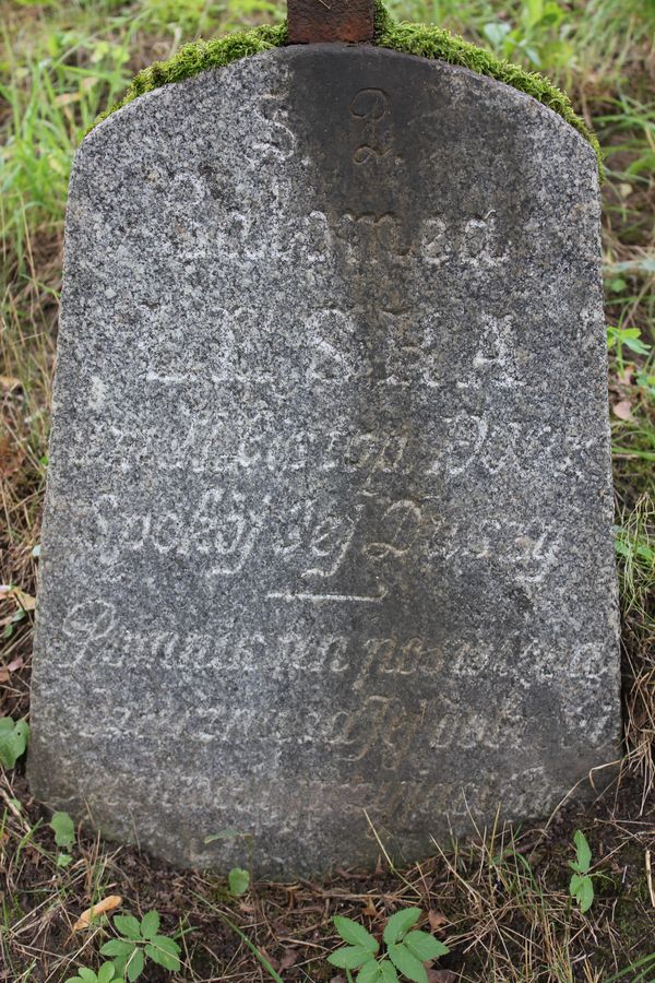 A fragment of the gravestone of Salomea Leska, Rossa cemetery in Vilnius, as of 2013