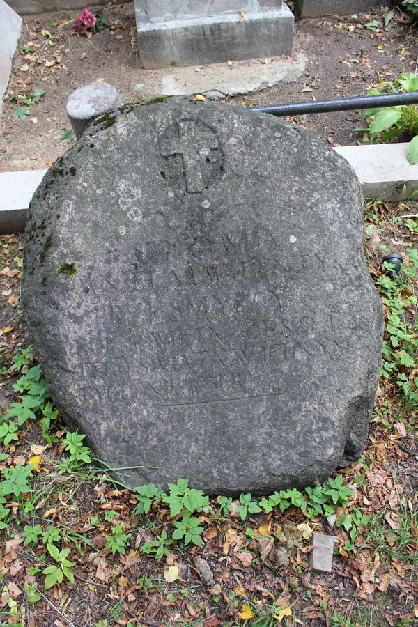 Nagrobek Anieli i Walentego Przesmyckich, cmentarz na Rossie w Wilnie, stan z 2013