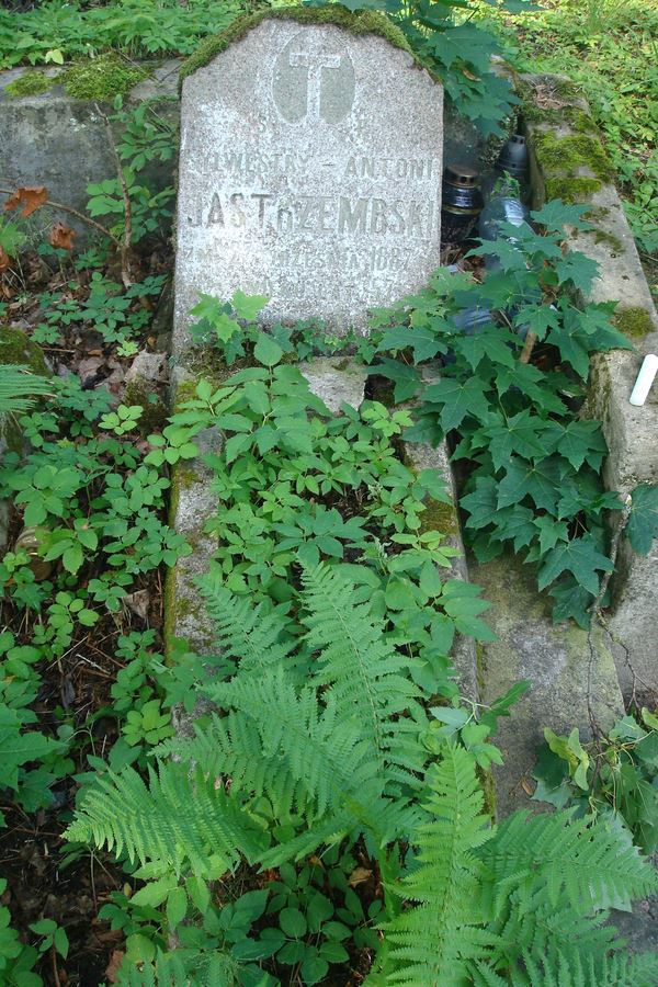 Tombstone of Sylwester Jastrzembski, Na Rossie cemetery in Vilnius, as of 2013