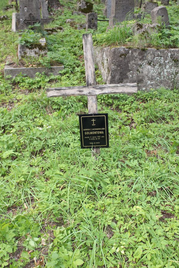 Nagrobek Jadwigi Golmont, cmentarz na Rossie w Wilnie, stan z 2013