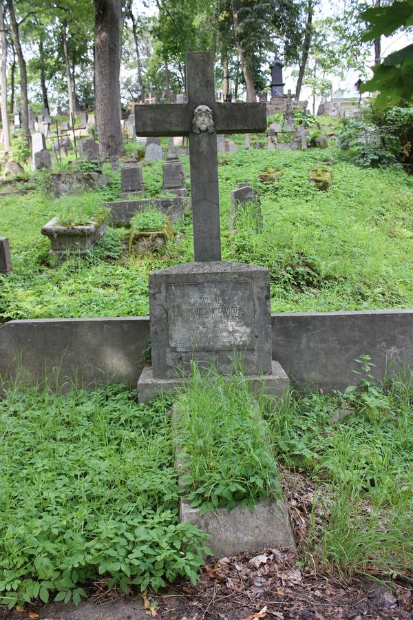 Fragment katakumb rodziny Niewierkiewiczów, Jana Kasprzyckiego oraz E. Romanowskiego, cmentarz na Rossie w Wilnie, stan z 2013
