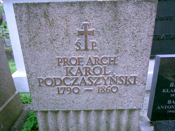 Tombstone of Karol Podczaszyński, Ross Cemetery in Vilnius, 2015