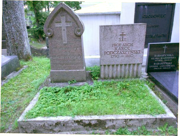Tombstone of Karol Podczaszyński and Tombstone of Ewa Podczaszyńska, Ross Cemetery, Vilnius, 2015