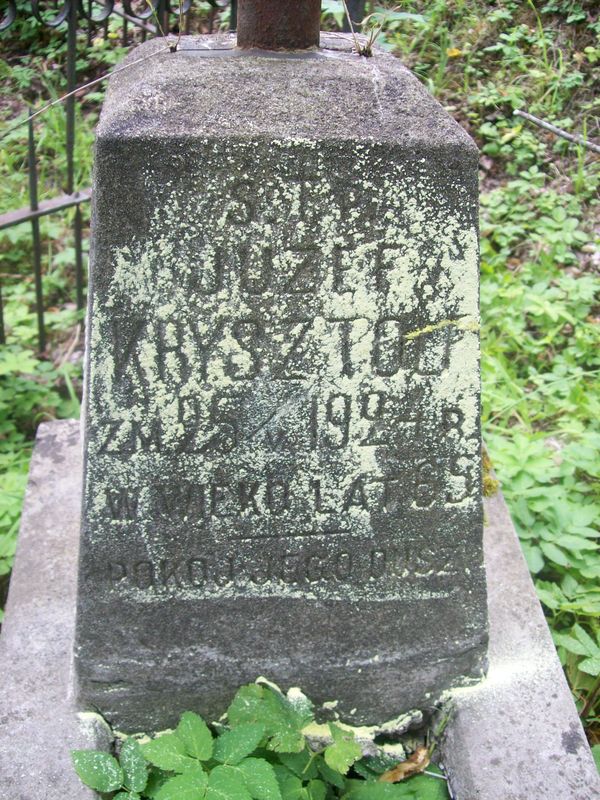 Tombstone of Józef Krysztod, Na Rossie cemetery in Vilnius, as of 2013