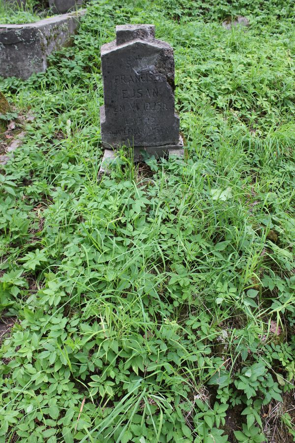 Tombstone of Franciszek Ejsan, Rossa cemetery in Vilnius, state 2013
