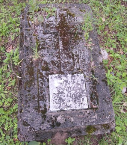 Nagrobek Michała Matula-Czechowicza, cmentarz Na Rossie w Wilnie, stan z 2013