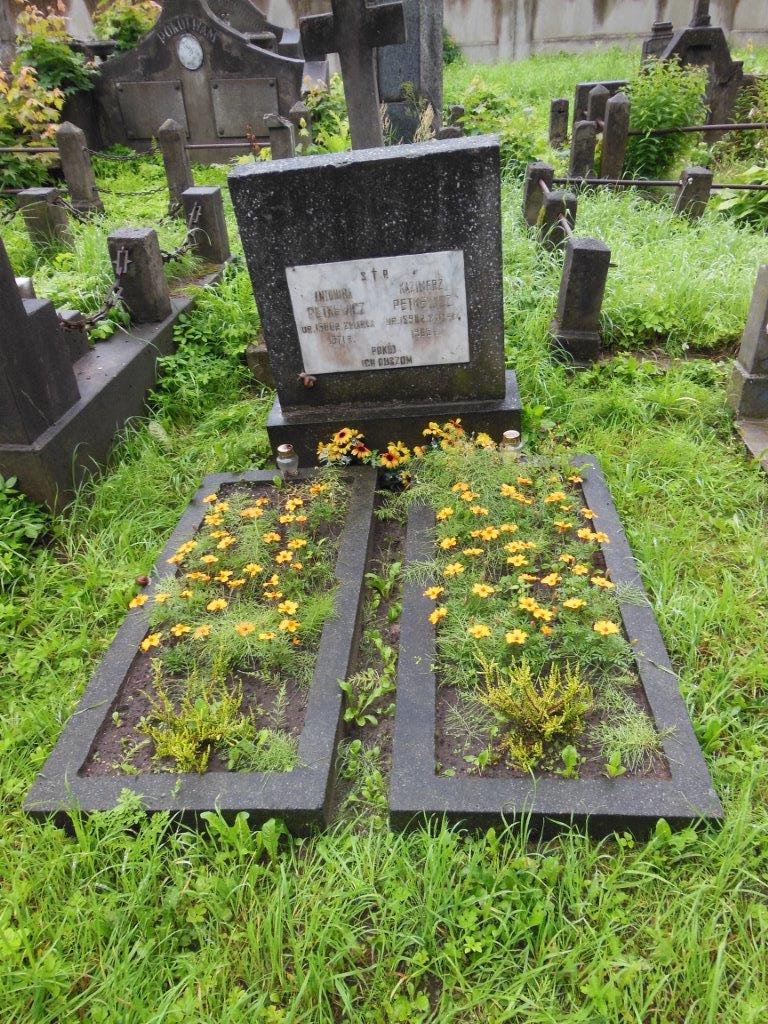 Tombstone of Antonina and Kazimiera Petkewicz from the Ross Cemetery in Vilnius, as of 2013