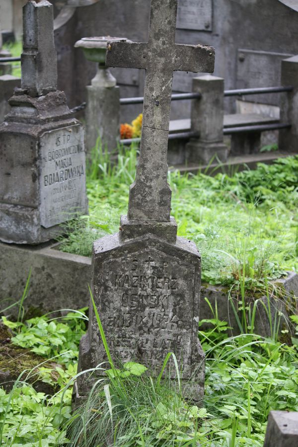 Nagrobek Kazimierza Osinskiego, cmentarz Na Rossie w Wilnie, stan z 2014 r.