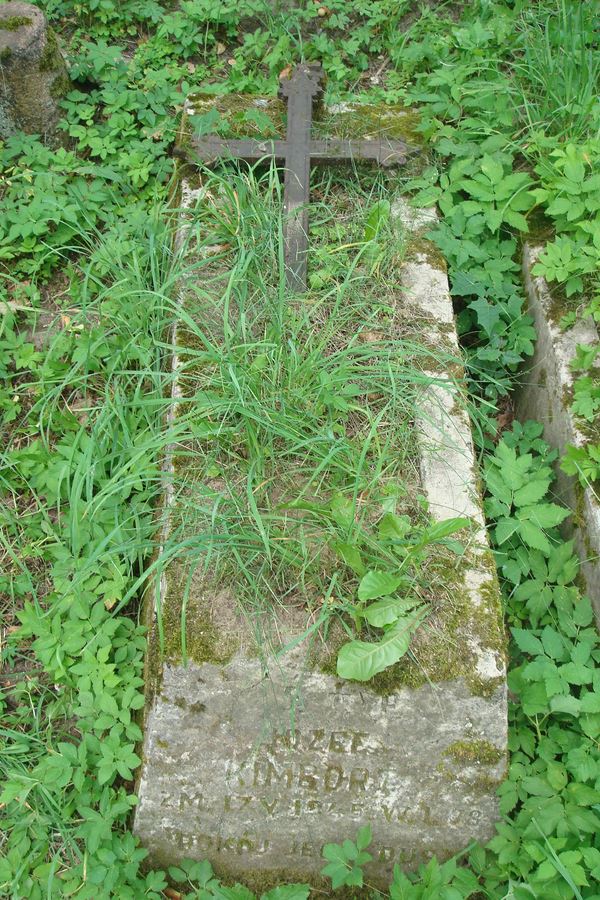 Tombstone of Jozef Kimbort, Na Rossie cemetery in Vilnius, as of 2013