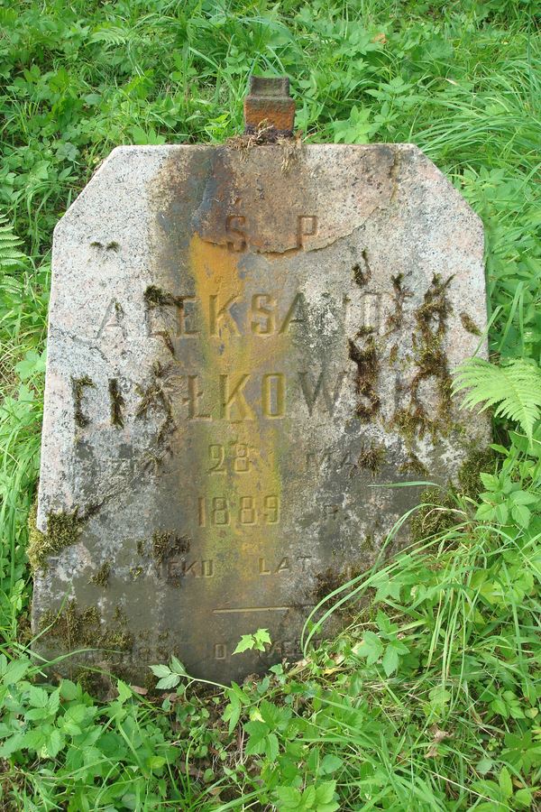 Tombstone of Aleksander Fiałkowski, Na Rossie cemetery in Vilnius, as of 2013