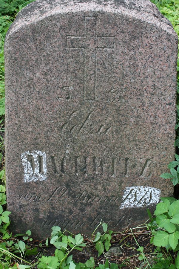 Nagrobek Edwarda Machwitza, cmentarz na Rossie w Wilnie, stan z 2013 r.