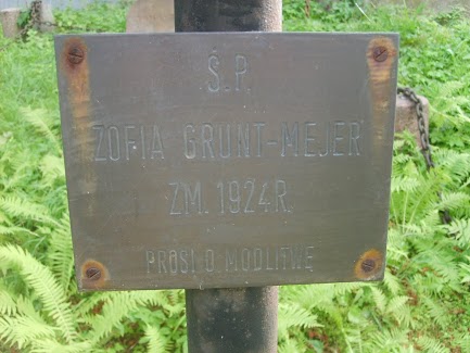 Tombstone of Zofia Grunt-Mejer, Ross Cemetery in Vilnius, as of 2013.