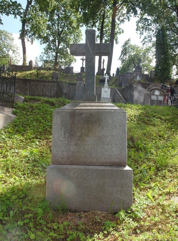 Tombstone of Otto Lyubichankovsky, Rossa cemetery in Vilnius, as of 2015