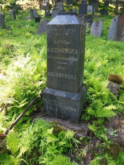Tombstone of Elfrida and Maria Kiersnowska, Na Rossie cemetery in Vilnius, as of 2013