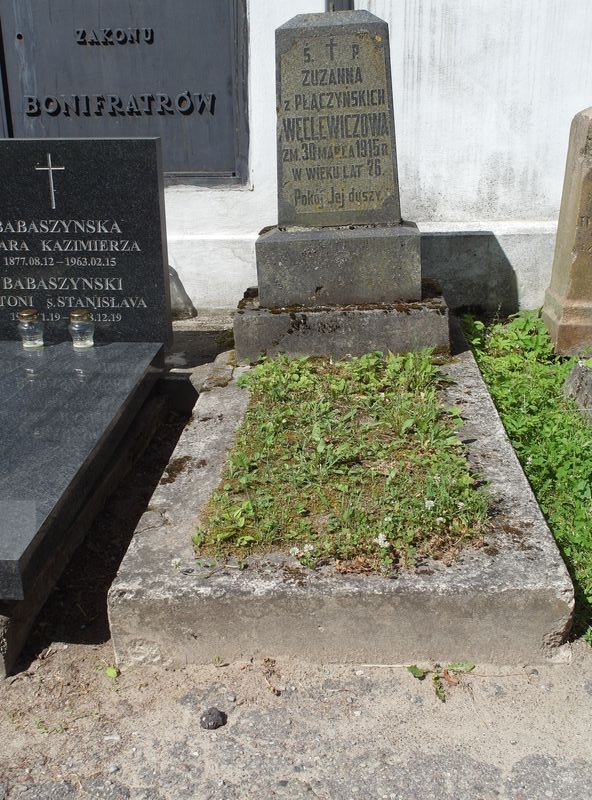 Tombstone of Zuzanna Wêclewicz, Ross cemetery in Vilnius, state of 2013