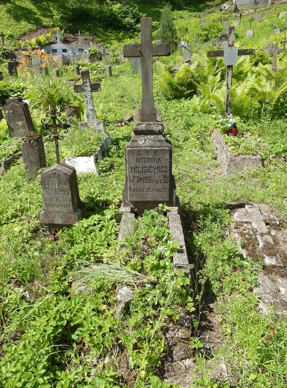 Tombstone of Antonina Mojsiewicz from the Ross Cemetery in Vilnius, as of 2013.