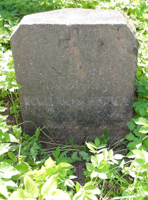 Felicia Rutkowska's gravestone from the Ross Cemetery in Vilnius, as of 2015.