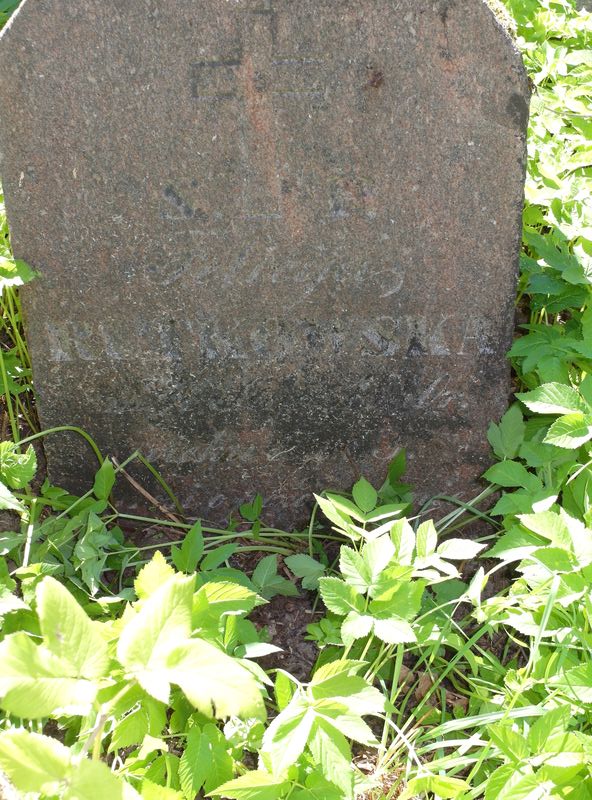 Nagrobek Felicji Rutkowskiej z cmentarza na Rossie w Wilnie, stan z 2015 r.