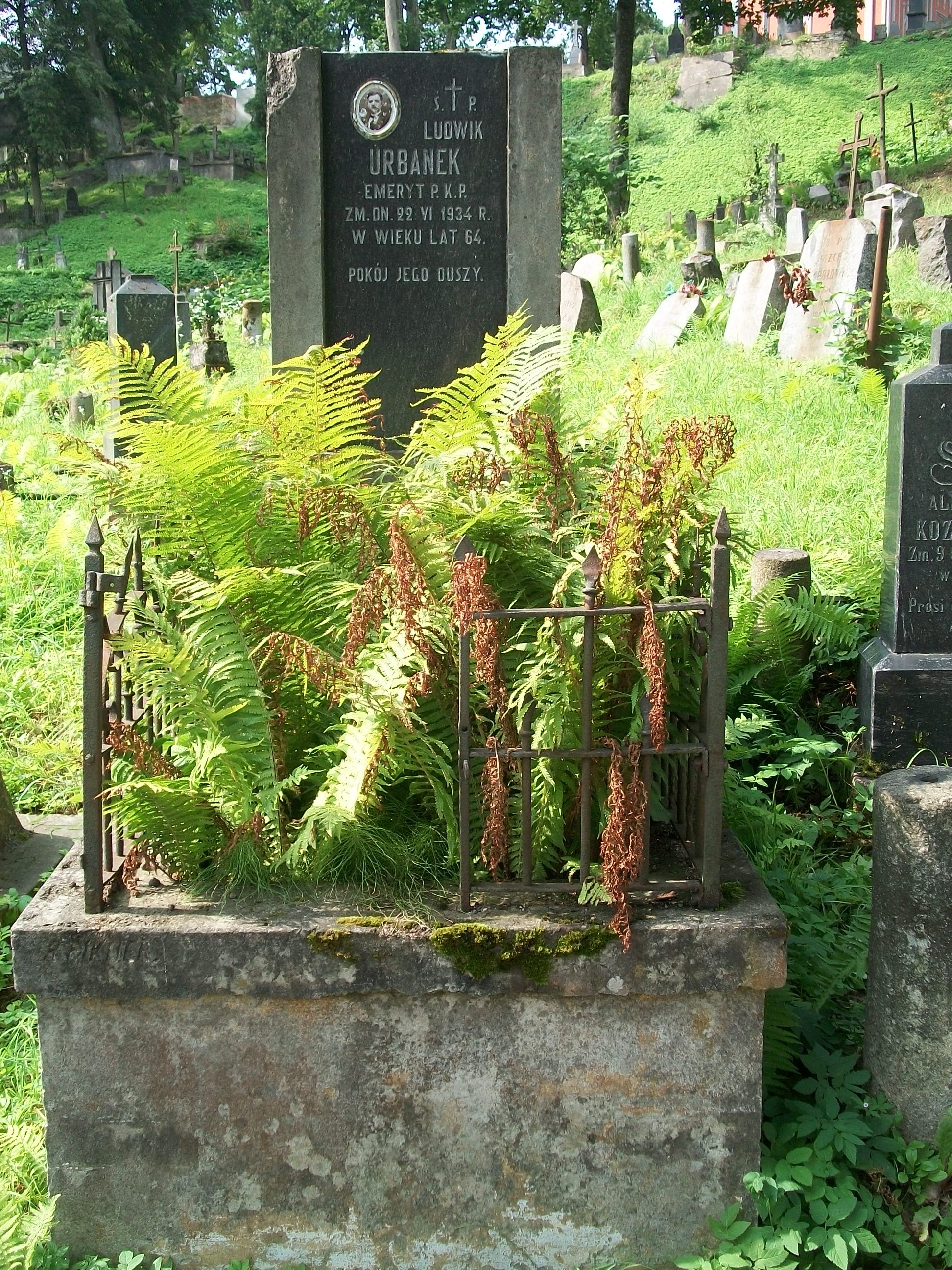 Tomb of Ludwik Urbanek, Na Rossie cemetery in Vilnius, as of 2013