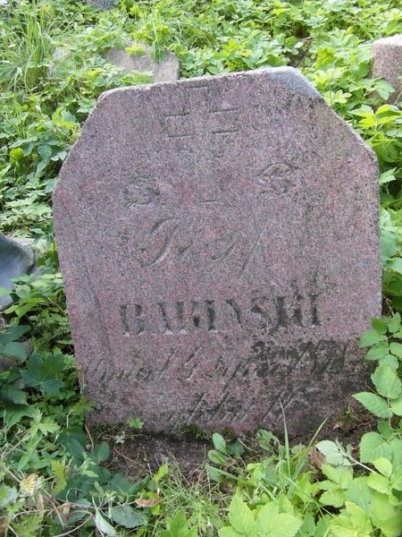 Nagrobek Józefa Babińskiego, cmentarz na Rossie w Wilnie, stan na 2013 r.