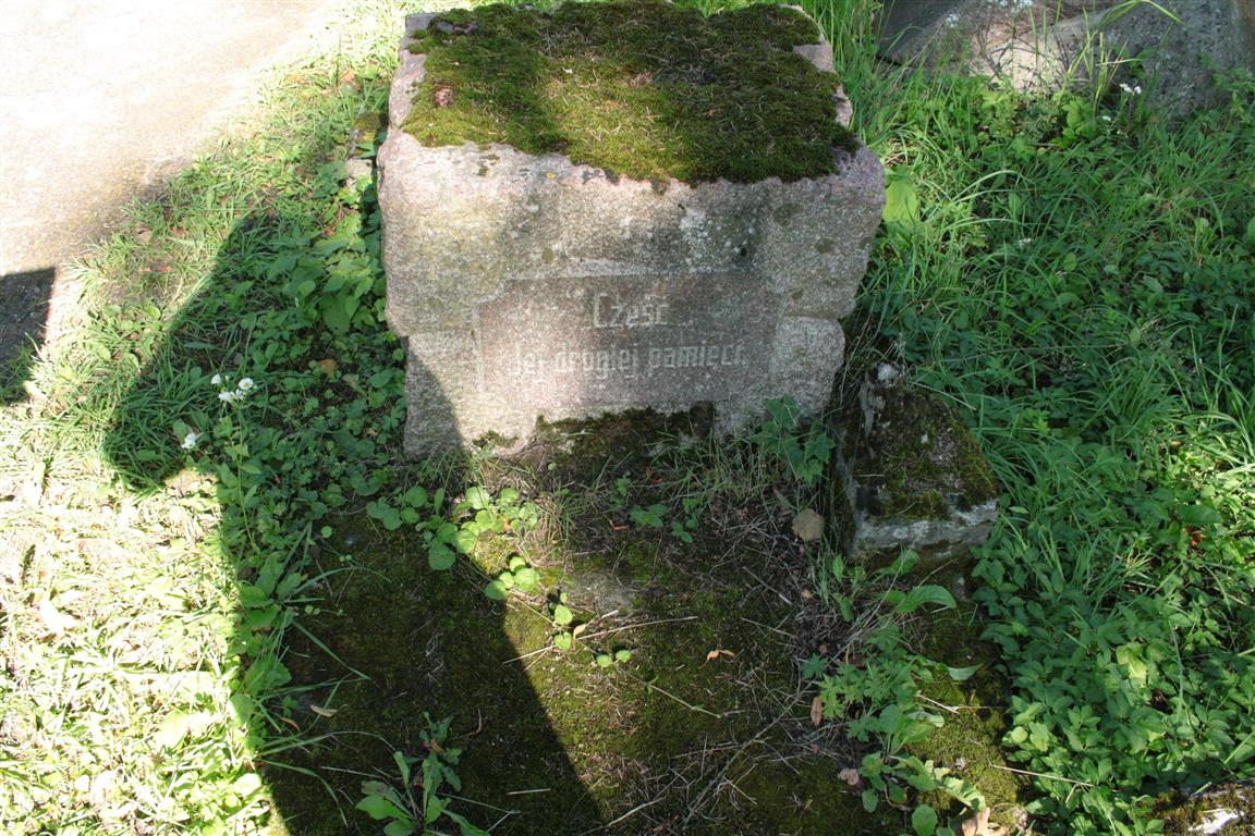 Tombstone of N.N. from the Ross Cemetery in Vilnius, as of 2013.