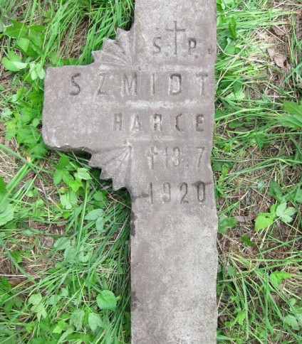 Nagrobek Harce[...] Szmidt[...], cmentarz na Rossie w Wilnie, stan z 2013 r.