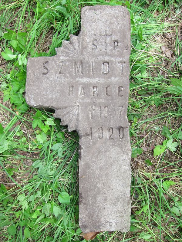 Nagrobek Harce[...] Szmidt[...], cmentarz na Rossie w Wilnie, stan z 2013 r.