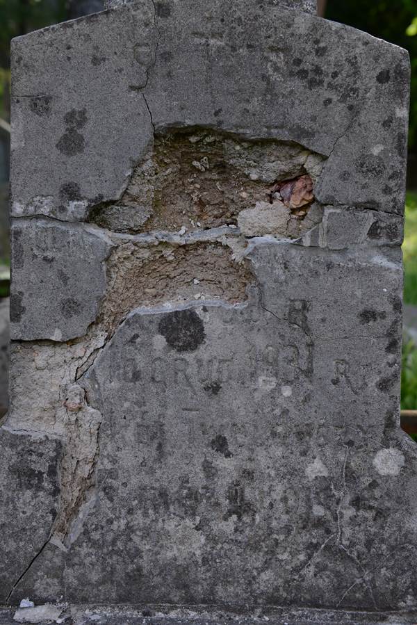 Fragment of Joseph N.N.'s tombstone, Ross cemetery, as of 2013