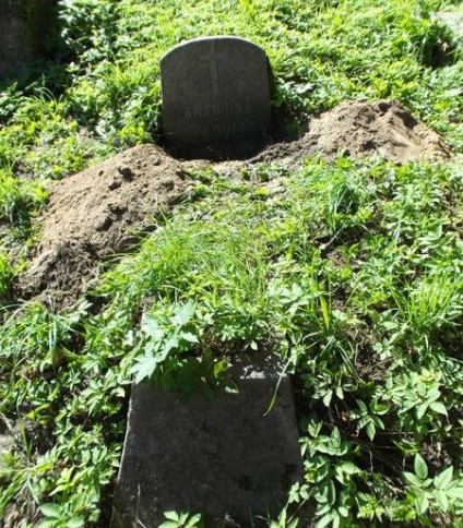 Nagrobek Antoniny Kozłowskiej, cmentarz Na Rossie w Wilnie, stan z 2012 i 2013 roku