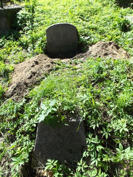 Tombstone of Antonina Kozlowska, Na Rossie cemetery in Vilnius, as of 2012 and 2013