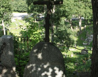 Nagrobek Ignacego Lewkowicza z cmentarza na Rossie w Wilnie, stan z 2013 roku