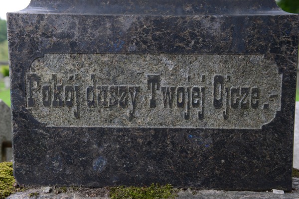 Fragment grobowca Kazimierza Wołodźko, cmentarz na Rossie, stan z 2013 roku